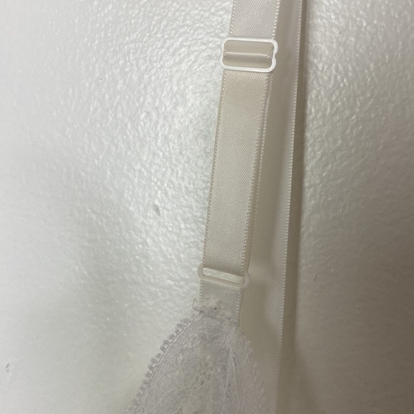 Vintage White Slip Dress with Lace size 14B - Picture 3 of 11